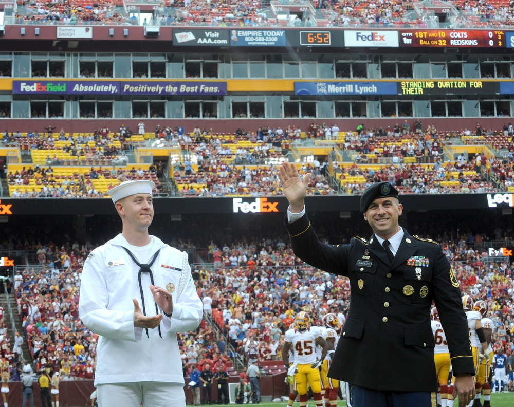 Honored at Redskins game