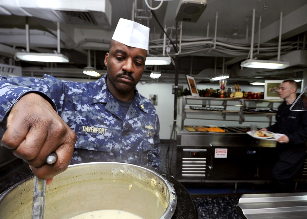 USS Harry S. Truman galley inspection