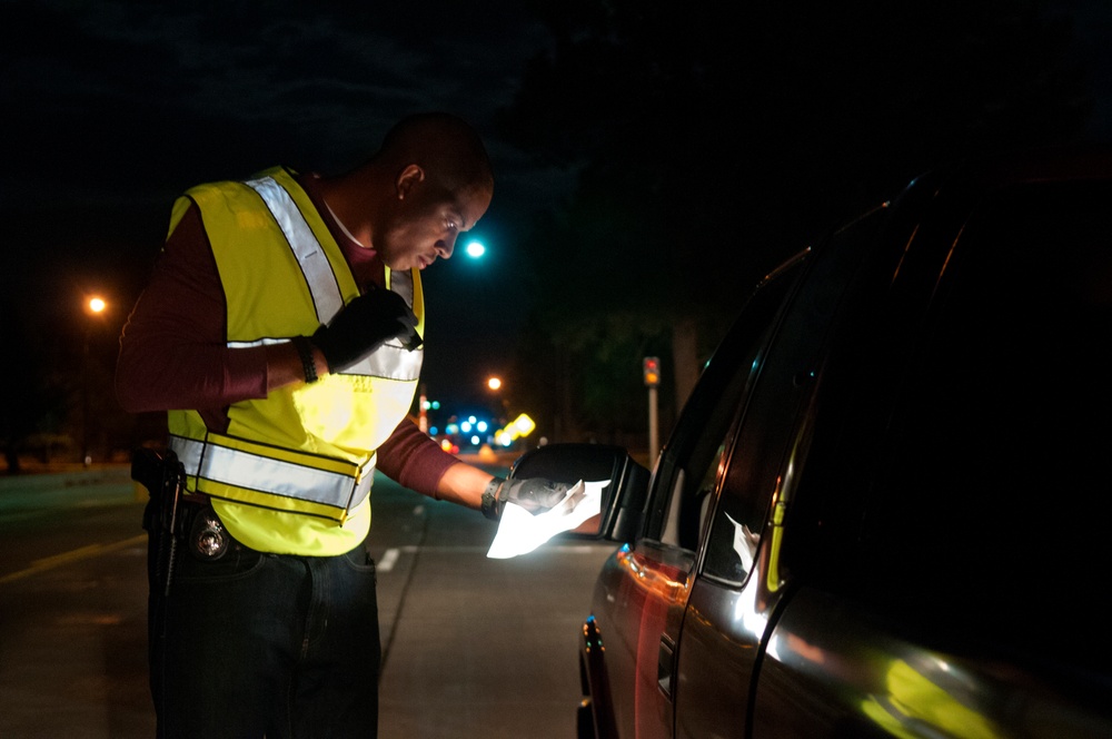 Seatbelt check on F.E. Warren AFB