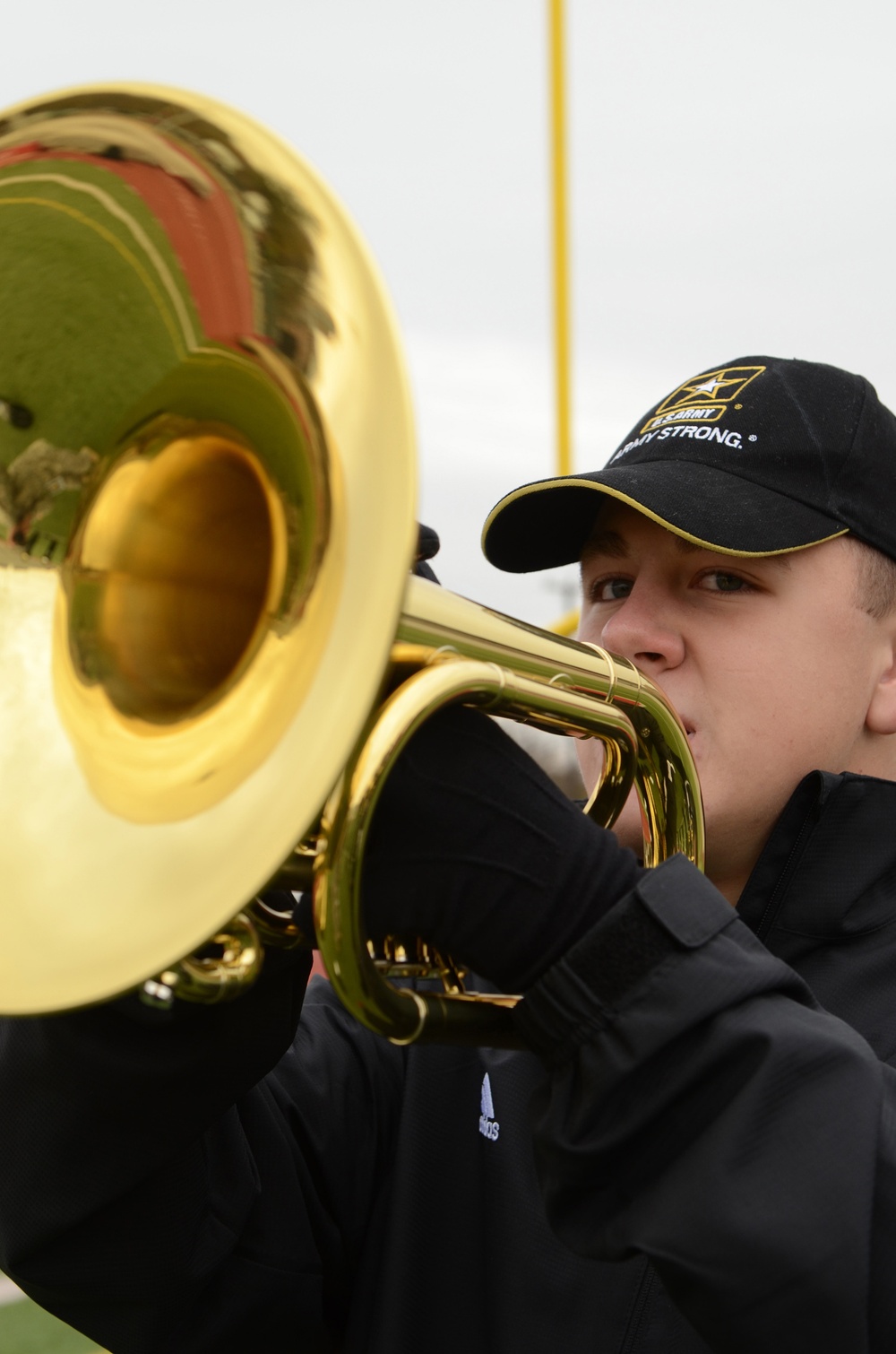 Joseph Baldwin plays for the All-American Band