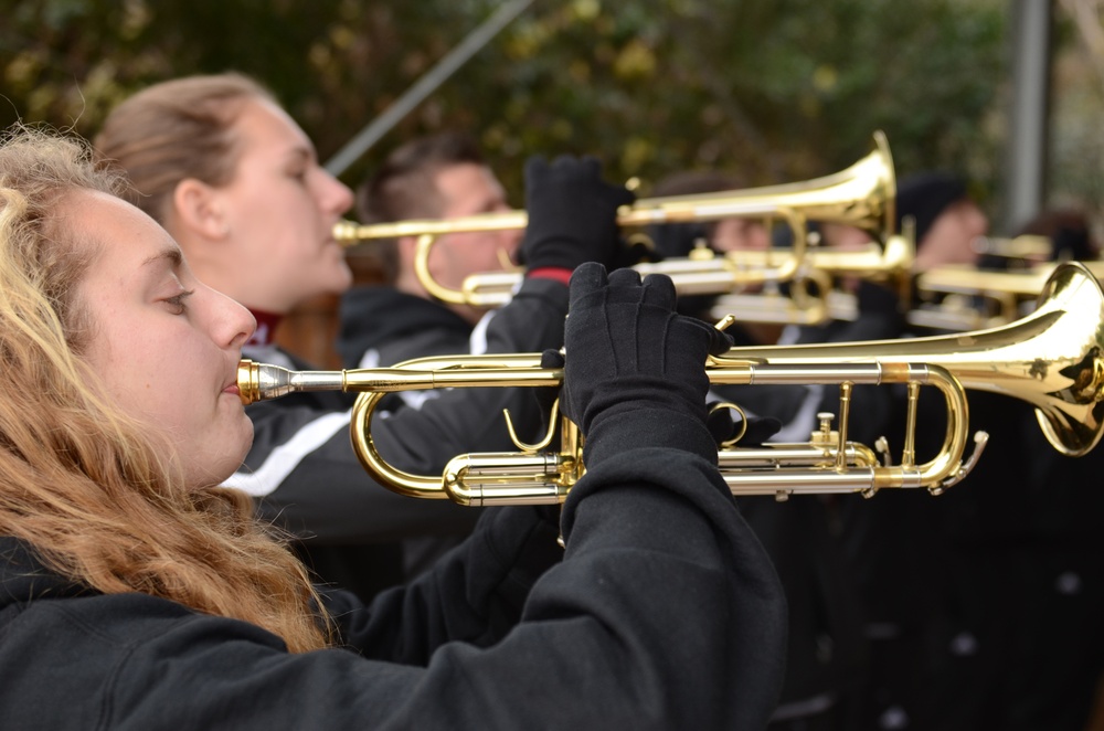 High school trumpets play the Army Song