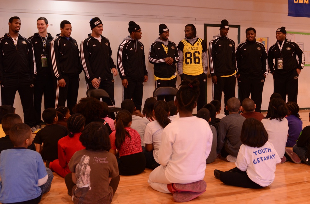 U.S. Army All-American players visit SA Youth