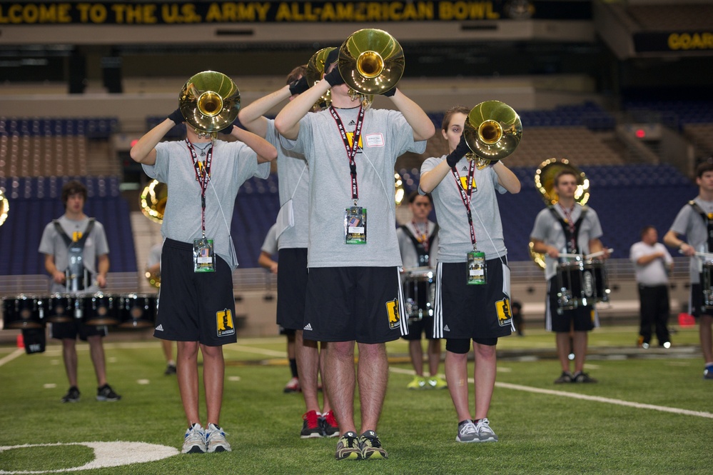 Army All American Bowl Marching Band preparation