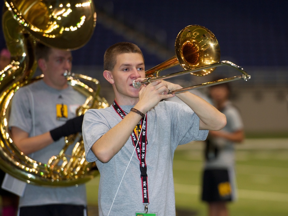 Army All American Bowl Marching Band preparation