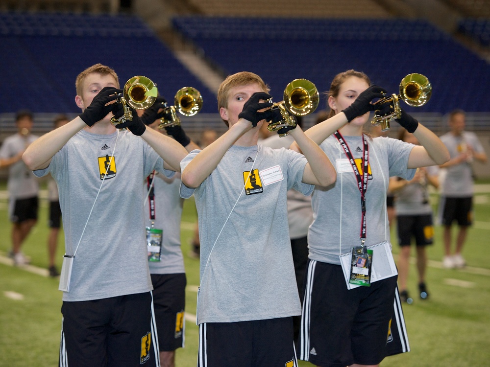 Army All American Bowl Marching Band preparation