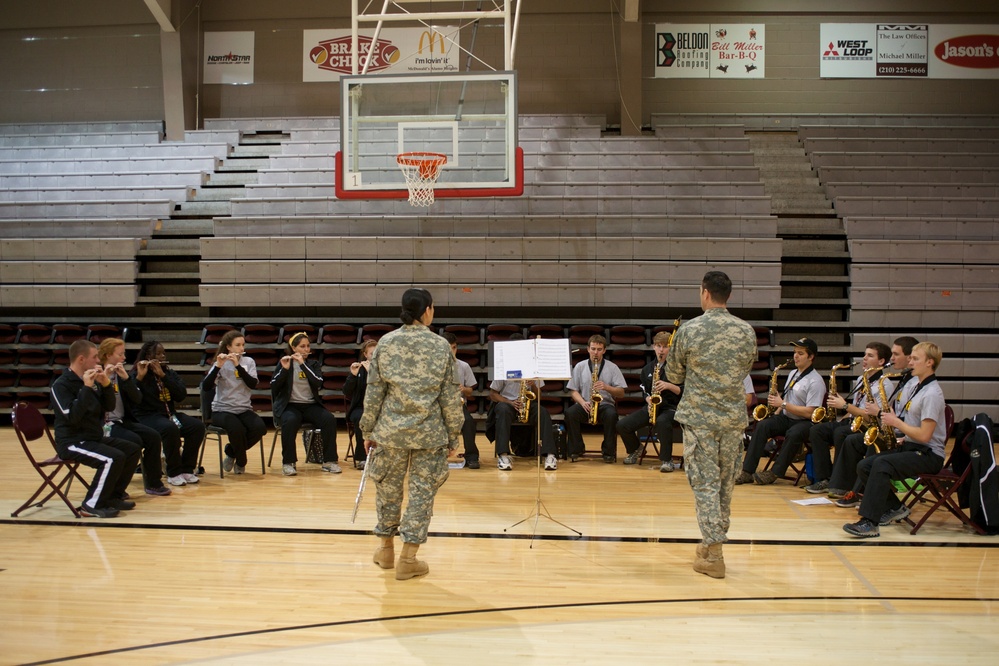 Army All American Bowl Marching Band preparation