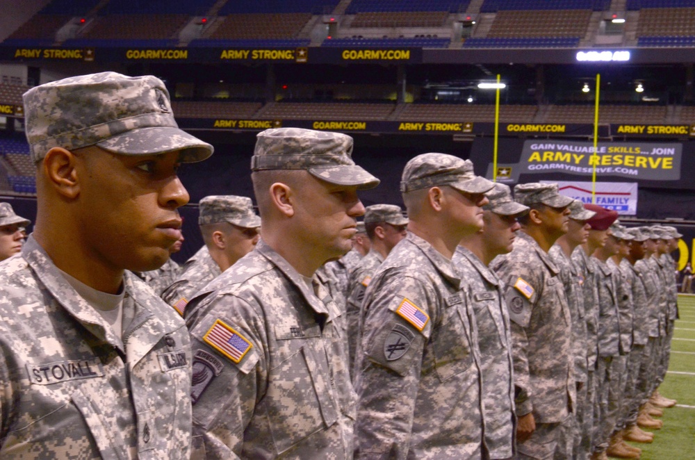 Soldier heroes in the Alamodome