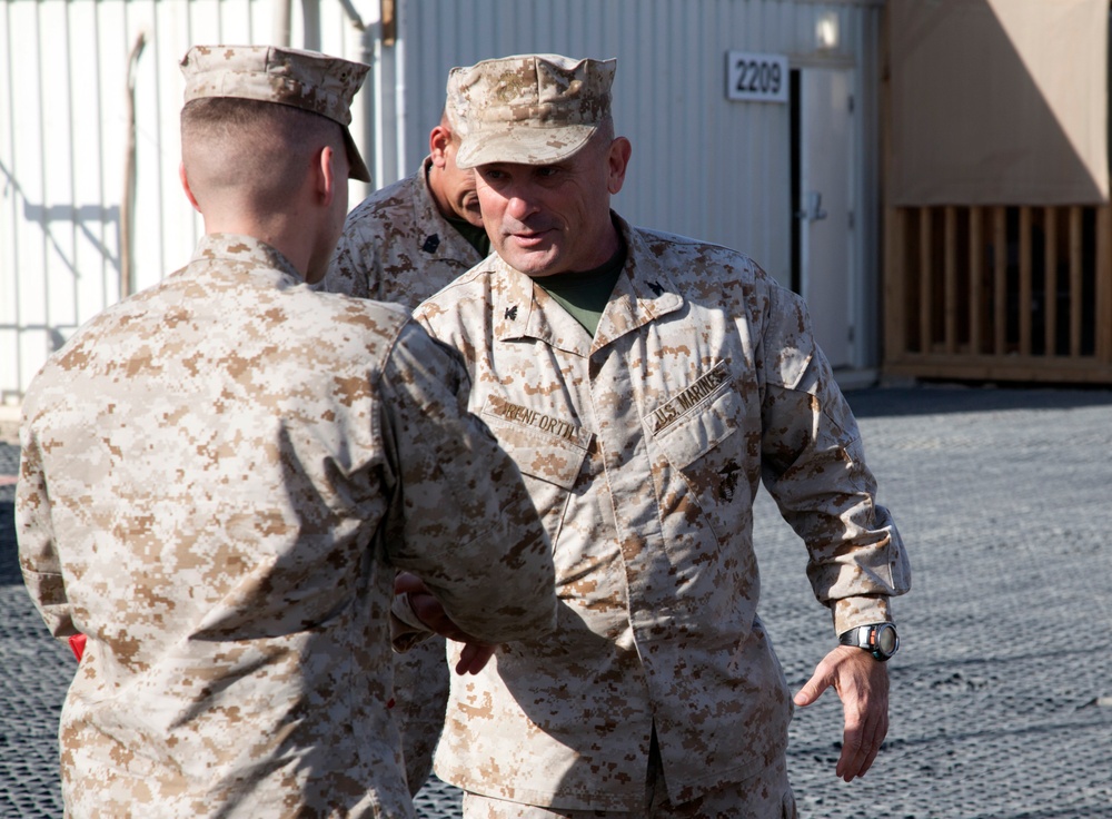 RCT-7 HQ Company Promotes Four and Reenlists One