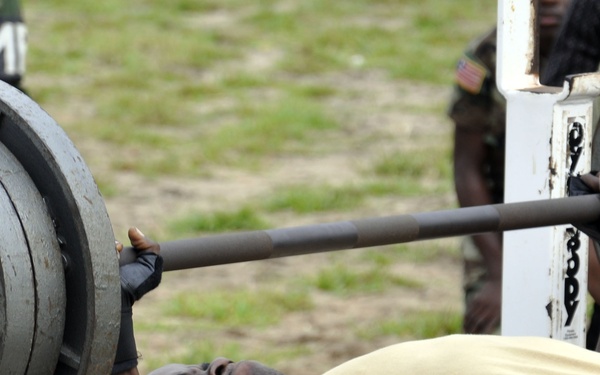 Liberian President celebrates military members, families