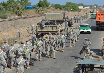 Kentuckians, multi-national force work to better roads in Africa