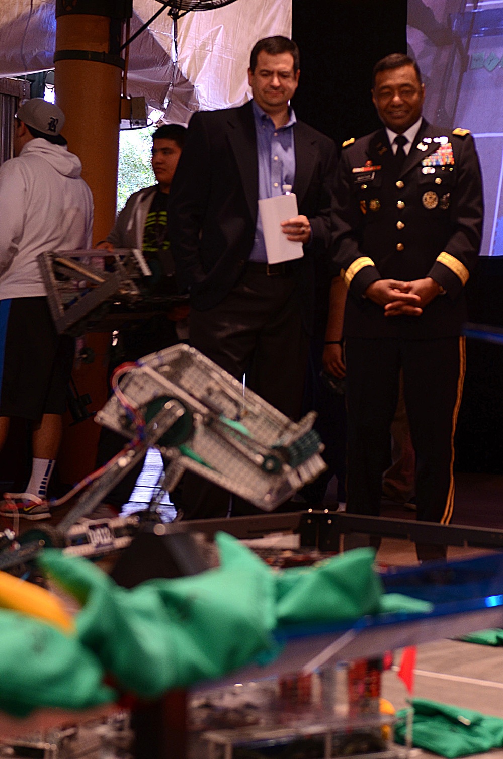 Lt. Gen. Bostick watches the VEX Competition