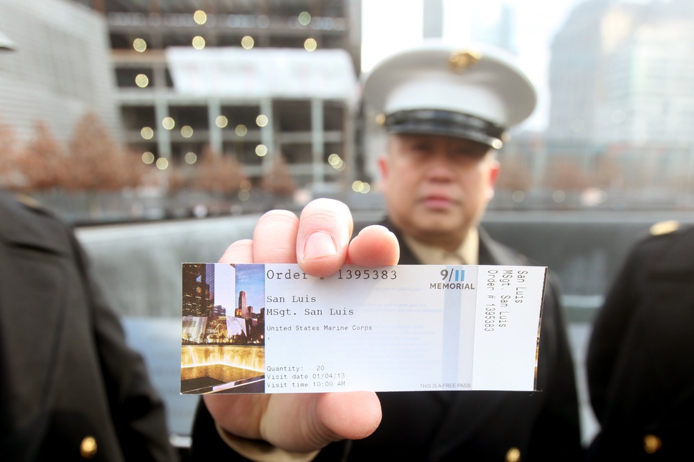 Marine promoted at 9/11 Memorial honors fallen