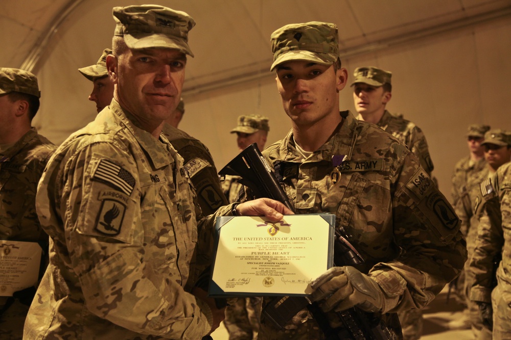 Havoc Troop, 1st Squadron, 91st Cavalry Regiment, 173rd Airborne Brigade Combat Team Change of Command ceremony