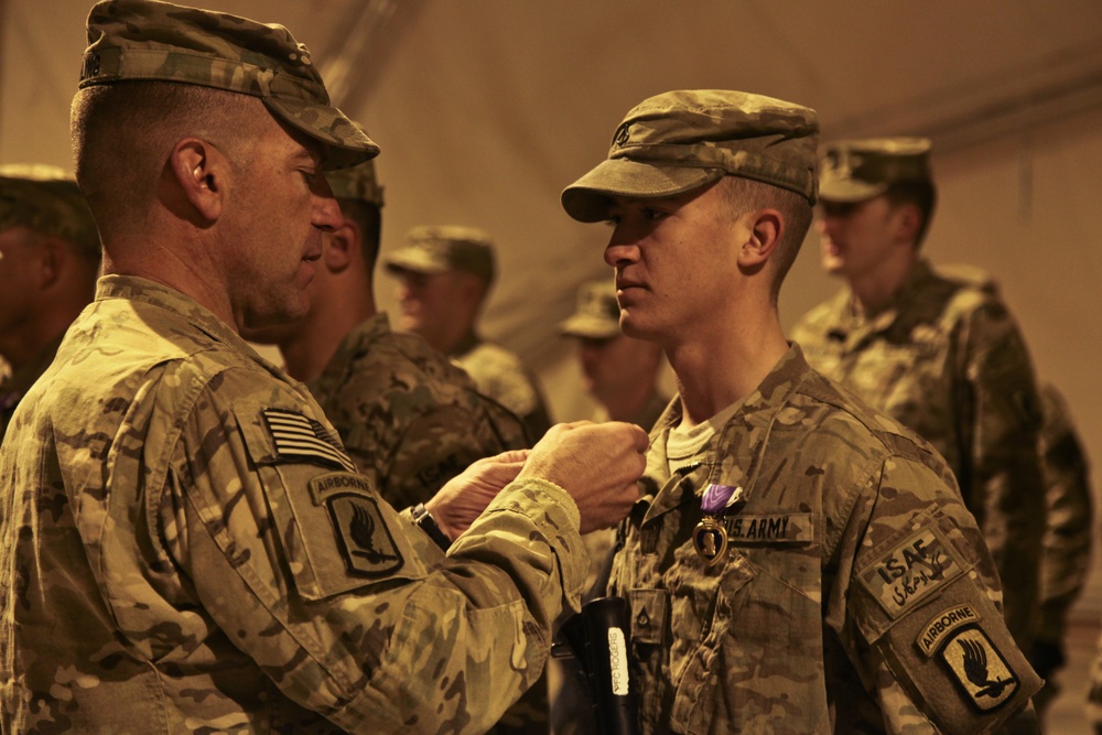 Havoc Troop, 1st Squadron, 91st Cavalry Regiment, 173rd Airborne Brigade Combat Team Change of Command ceremony