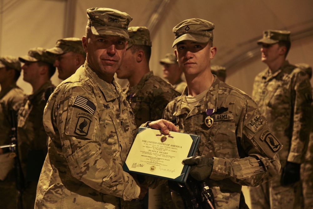 Havoc Troop, 1st Squadron, 91st Cavalry Regiment, 173rd Airborne Brigade Combat Team Change of Command ceremony