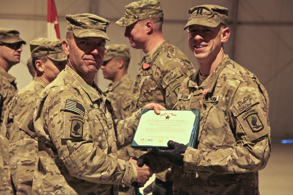 Havoc Troop, 1st Squadron, 91st Cavalry Regiment, 173rd Airborne Brigade Combat Team Change of Command ceremony