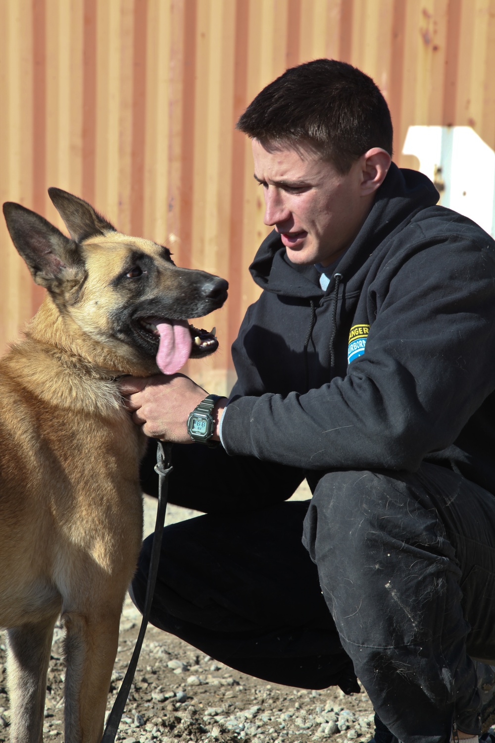 Dog handlers in Afghanistan