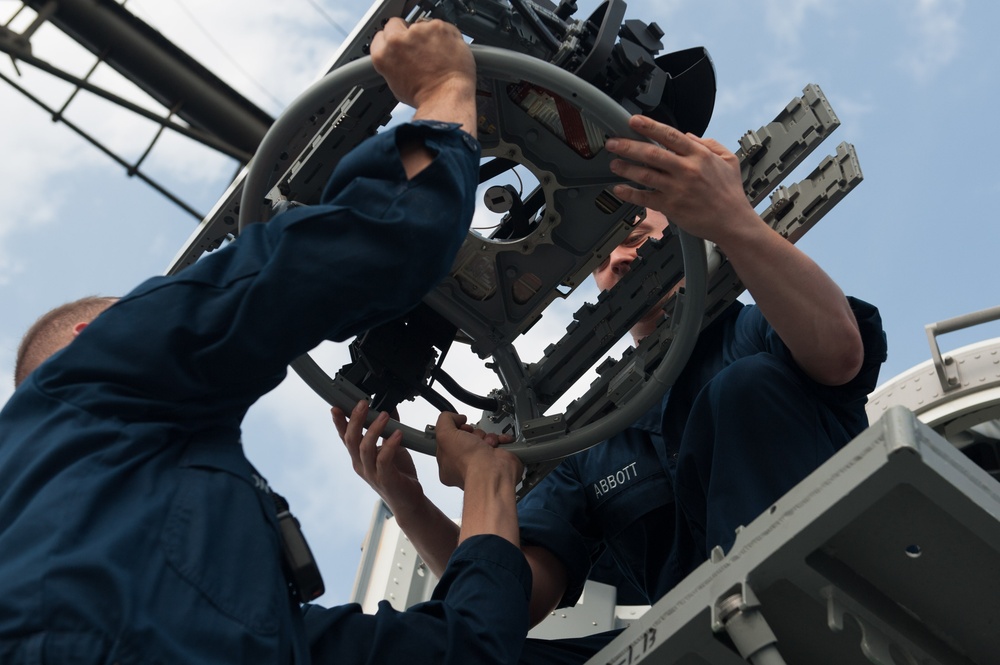 USS Mobile Bay action