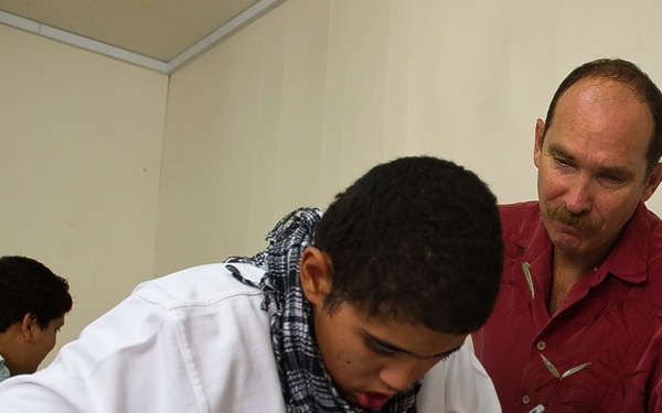 Maritime Civil Affairs Team 105 community relations event at the Regional Institute for Active Learning