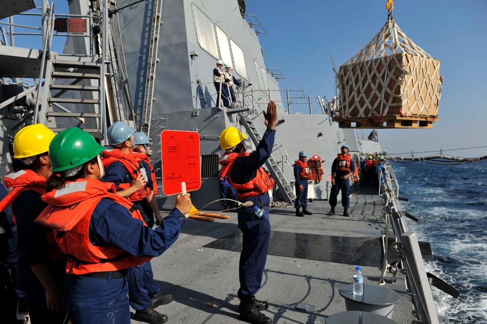 USS Jason Dunham replenishment