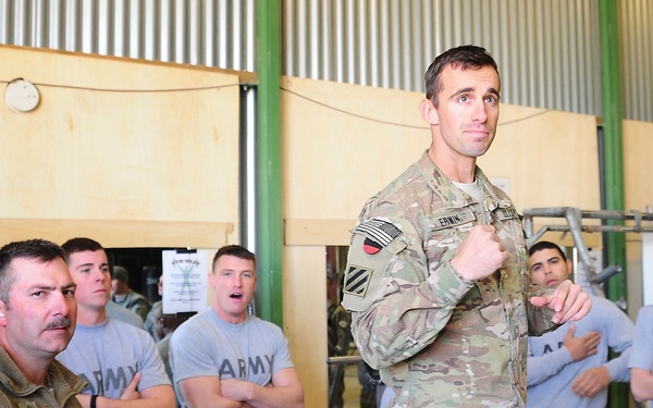 Troops compete for the title of ‘FOB Hadrian’s fittest’ team
