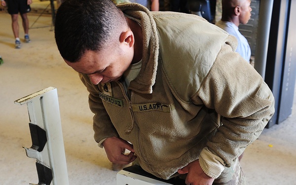 Troops compete for the title of ‘FOB Hadrian’s fittest’ team