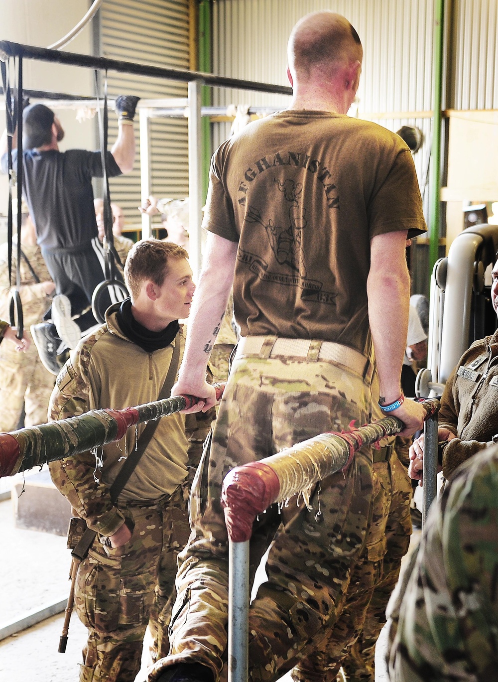 Troops compete for the title of ‘FOB Hadrian’s fittest’ team