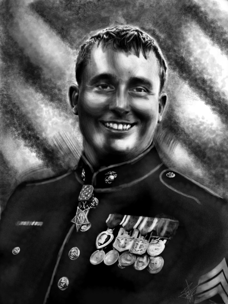 Digital illustration Medal of Honor recipient