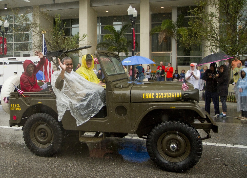 Army Reserve Ambassadors in the Orlando Citrus Parade.