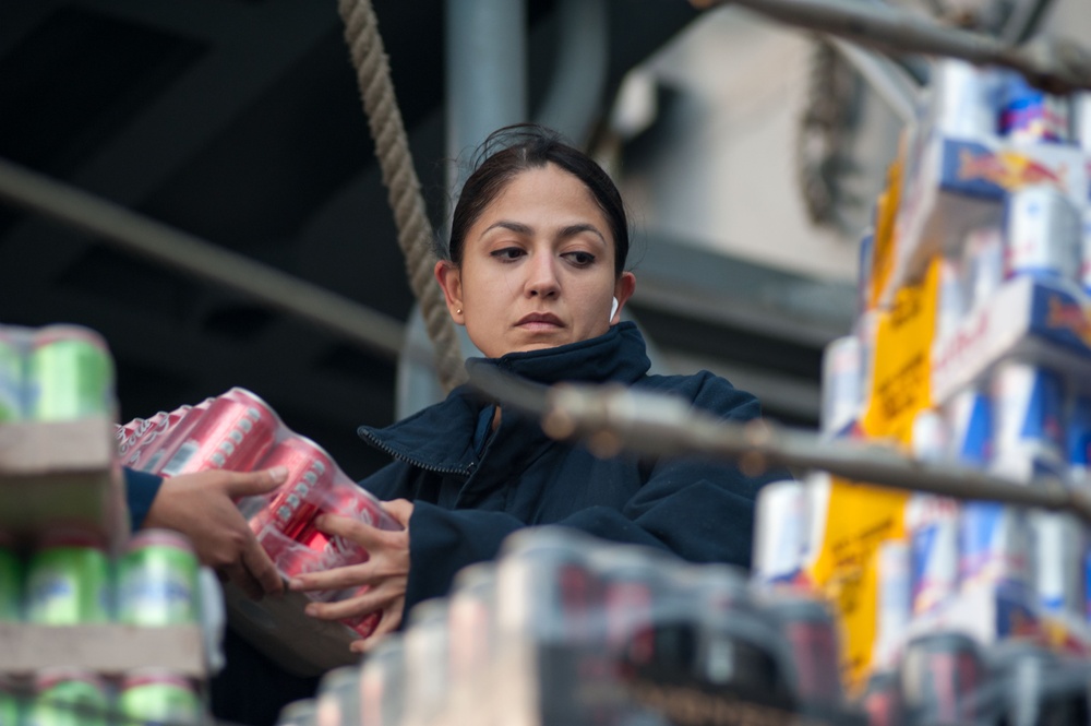 USS Mobile Bay replenishment