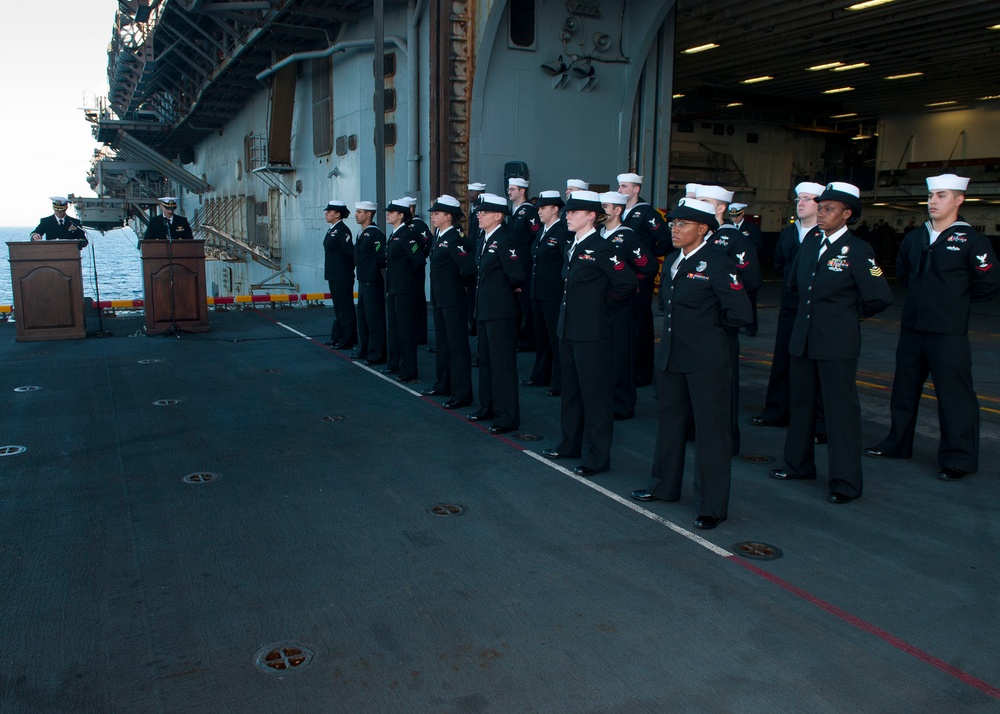 USS Iwo Jima crew conducts burial at sea