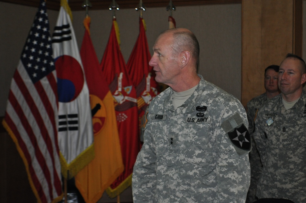 2nd Infantry Division Commander recognizes 210th Fires Brigade soldiers