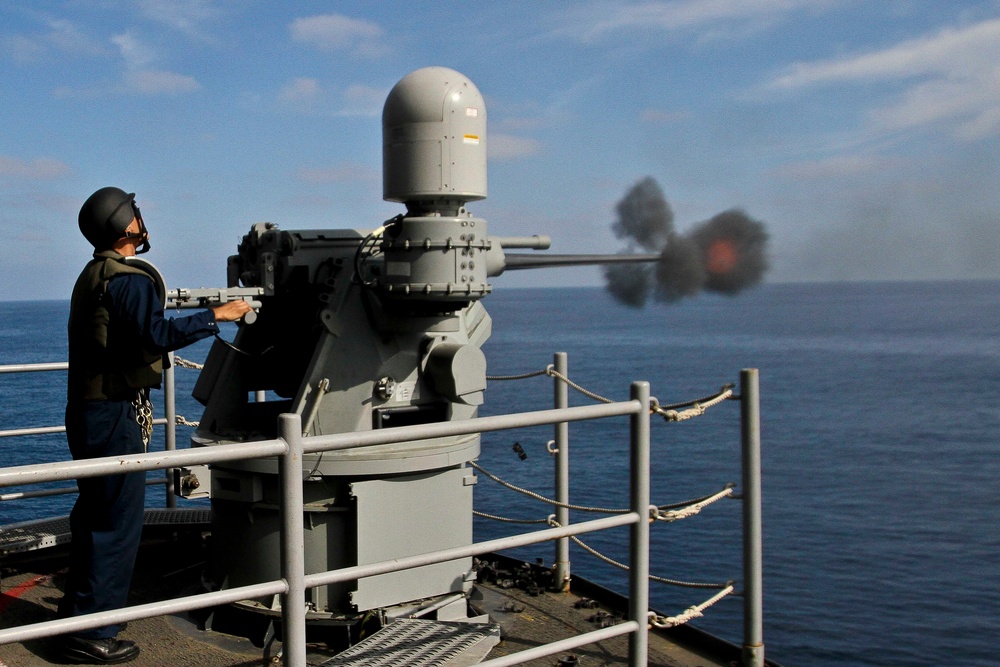 USS Boxer weapons exercise