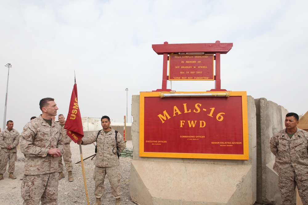 MALS-16 Dedicates Compound to Sgt. Atwell