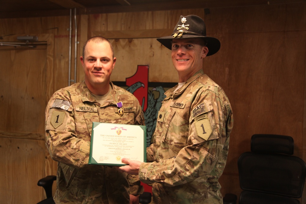 Headquarters and Headquarters Troop 1st Squadron, 4th Cavalry Regiment, 1st Infantry Division Purple Heart Ceremony