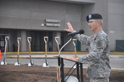 Col. Ronald J. Place gives remarks at Winn Hospital groundbreaking ceremony [Image 3 of 3]