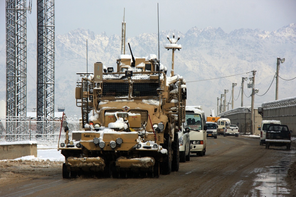 Rolling through the snow