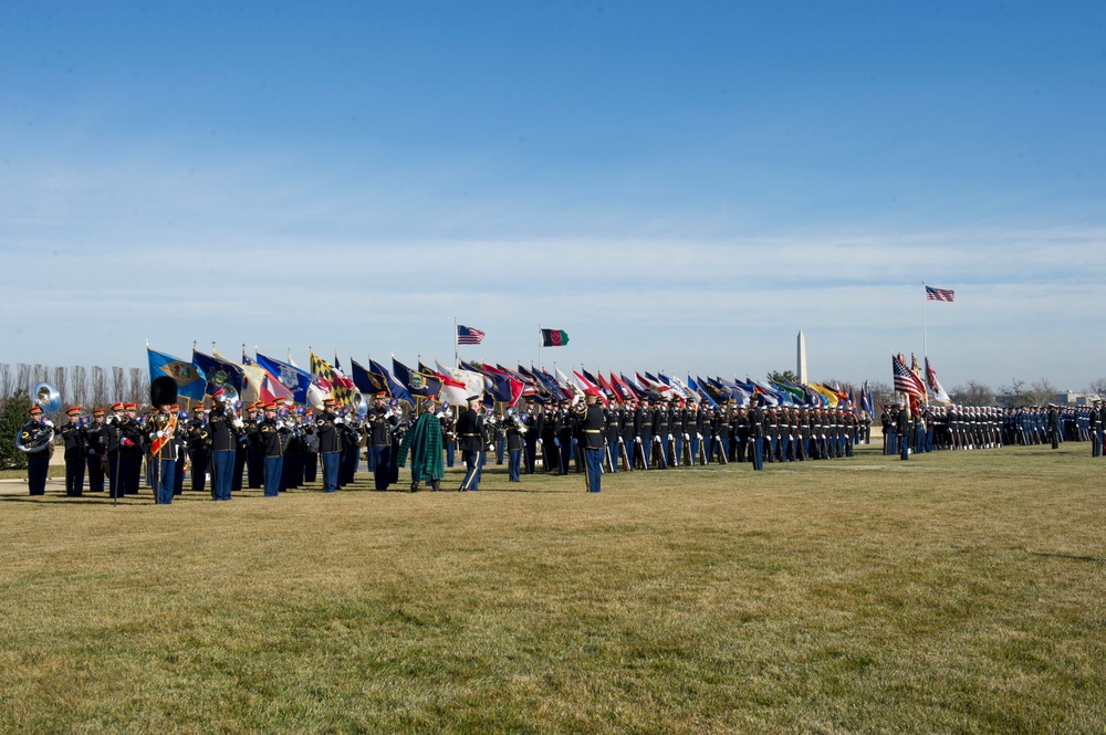 Honor cordon at the Pentagon