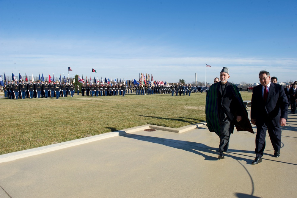 Honor cordon at the Pentagon