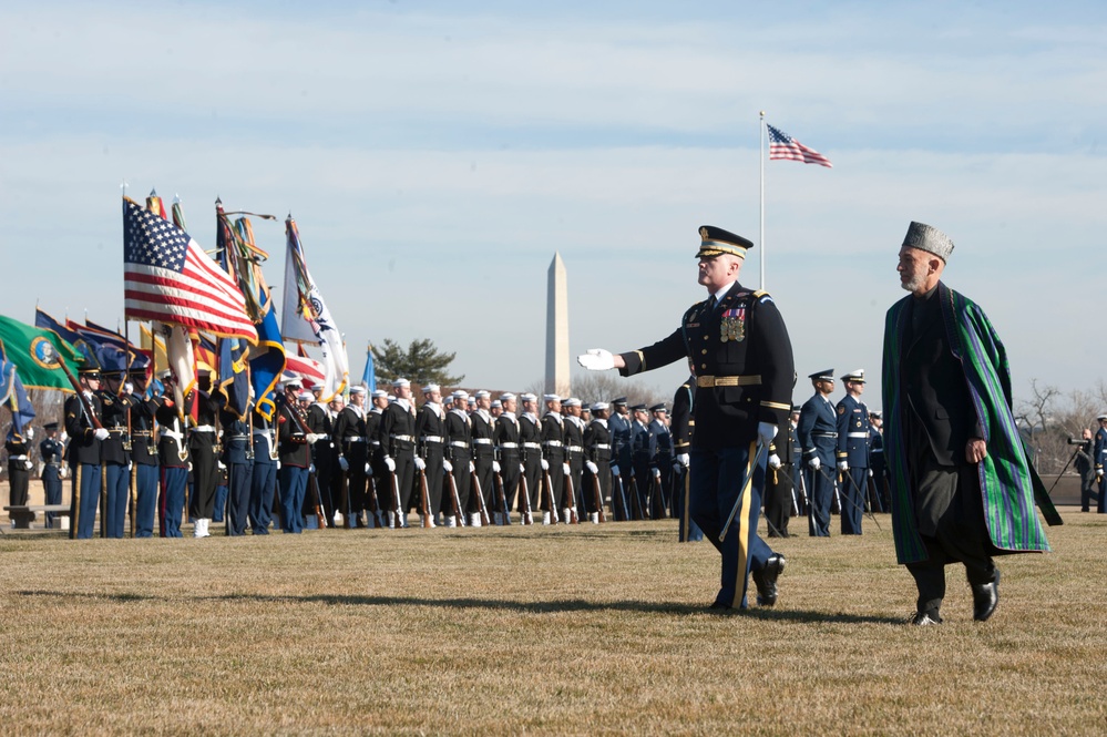 Honor cordon at the Pentagon