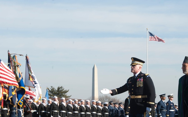 Honor cordon at the Pentagon