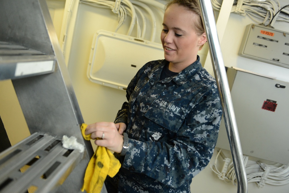 USS George HW Bush conducting training and carrier qualifications in the Atlantic Ocean