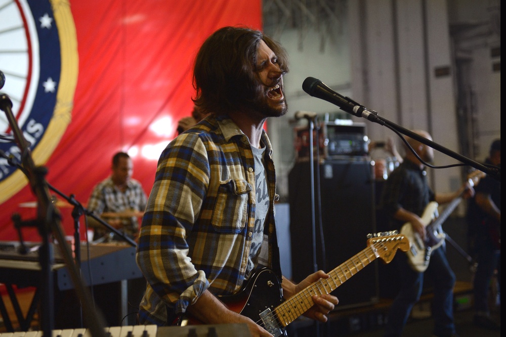 Taking Back Sunday performs for USS John C. Stennis sailors