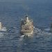 USS Laboon, USS Forrest Sherman replenishment at sea with USNS John Lenthall