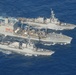 USS Laboon, USS Forrest Sherman replenishment at sea with USNS John Lenthall