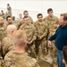Roger Clemens congratulates redeployed soldiers from the 451st Civil Affairs Battalion