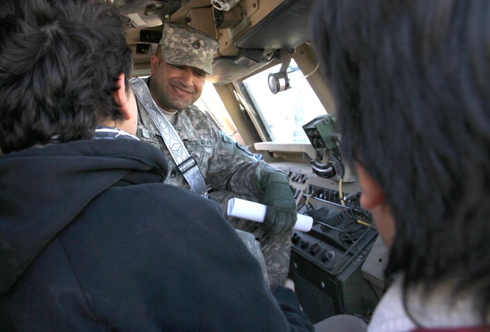 Boy Scouts visit US soldiers in Kuwait