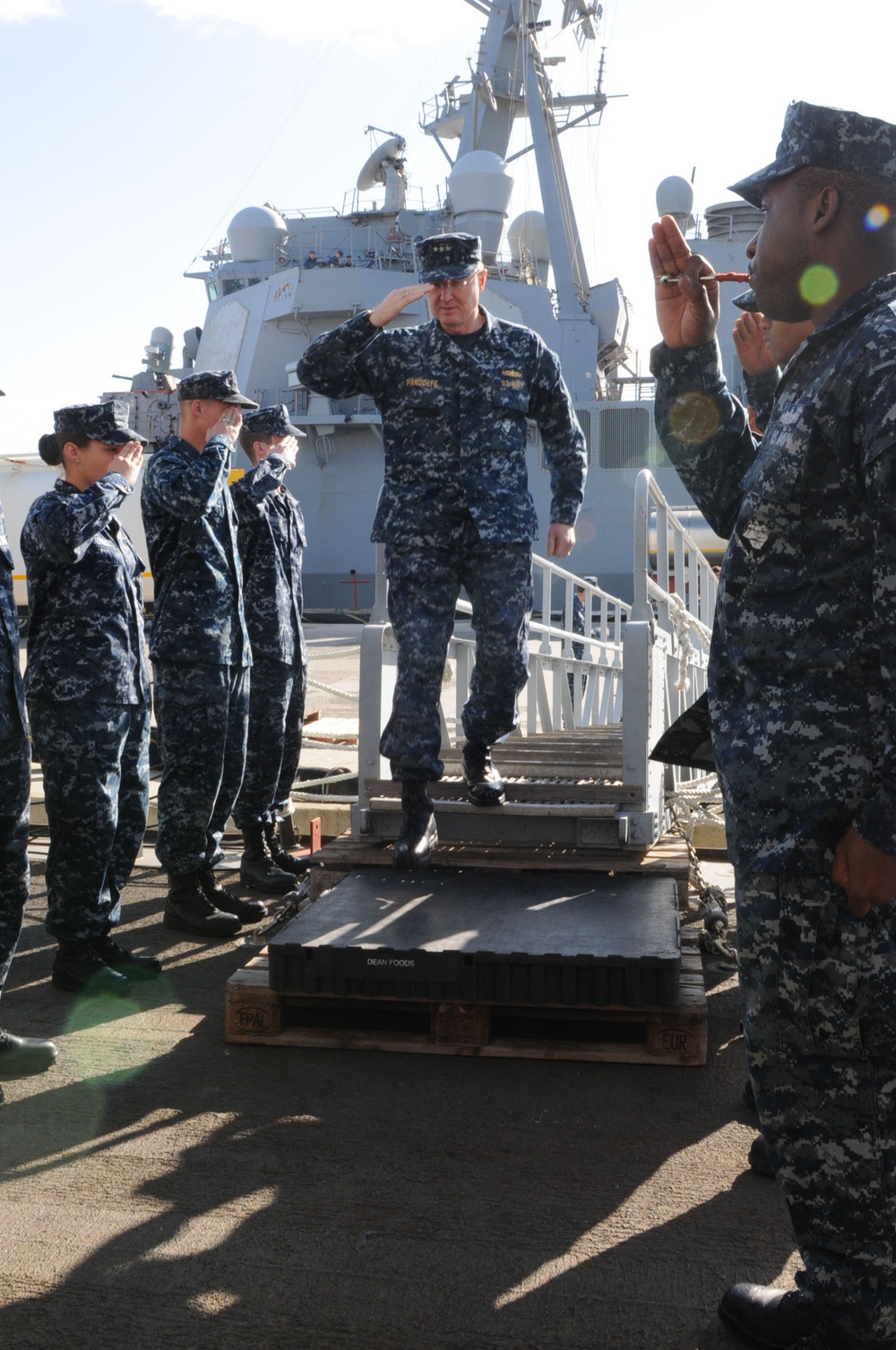 Vice Adm. Frank C. Pandolfe, commander, US 6th Fleet visits Sicily