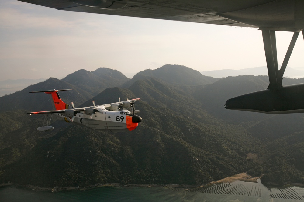 Japan Maritime Self-Defense Force Air Rescue Squadron 71 conducts first flight of new year
