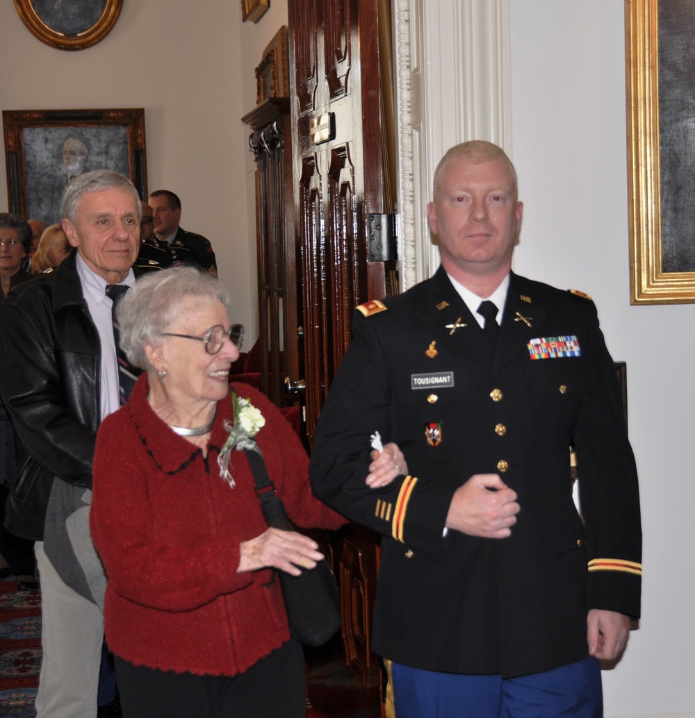 Mrs Lola Aiken with Maj Scott Tousignant